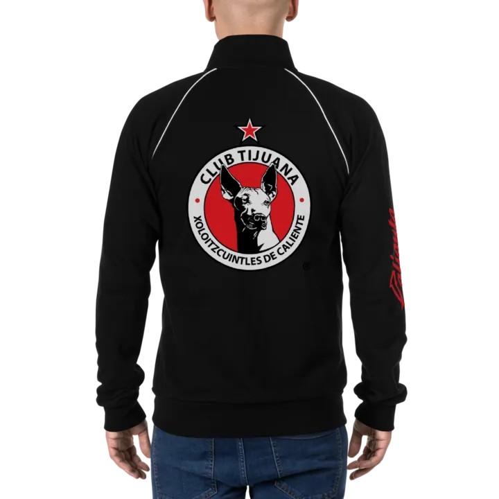 RETRO BOMBER XOLOS CALIENTE - PIPED FLEECE JACKET