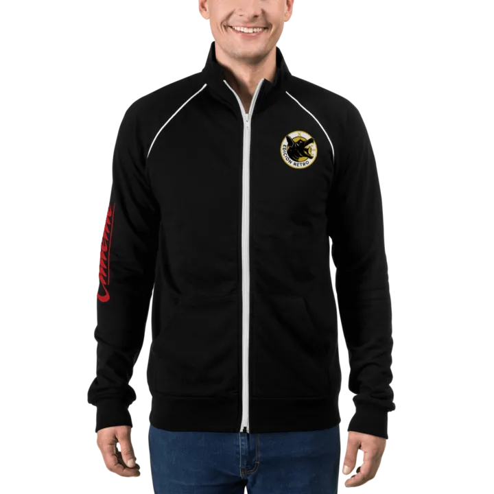 RETRO BOMBER XOLOS CALIENTE - PIPED FLEECE JACKET