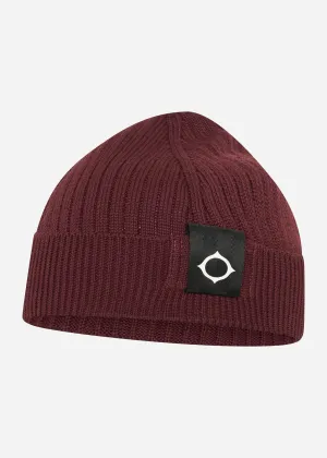 Rib knit beanie - fig