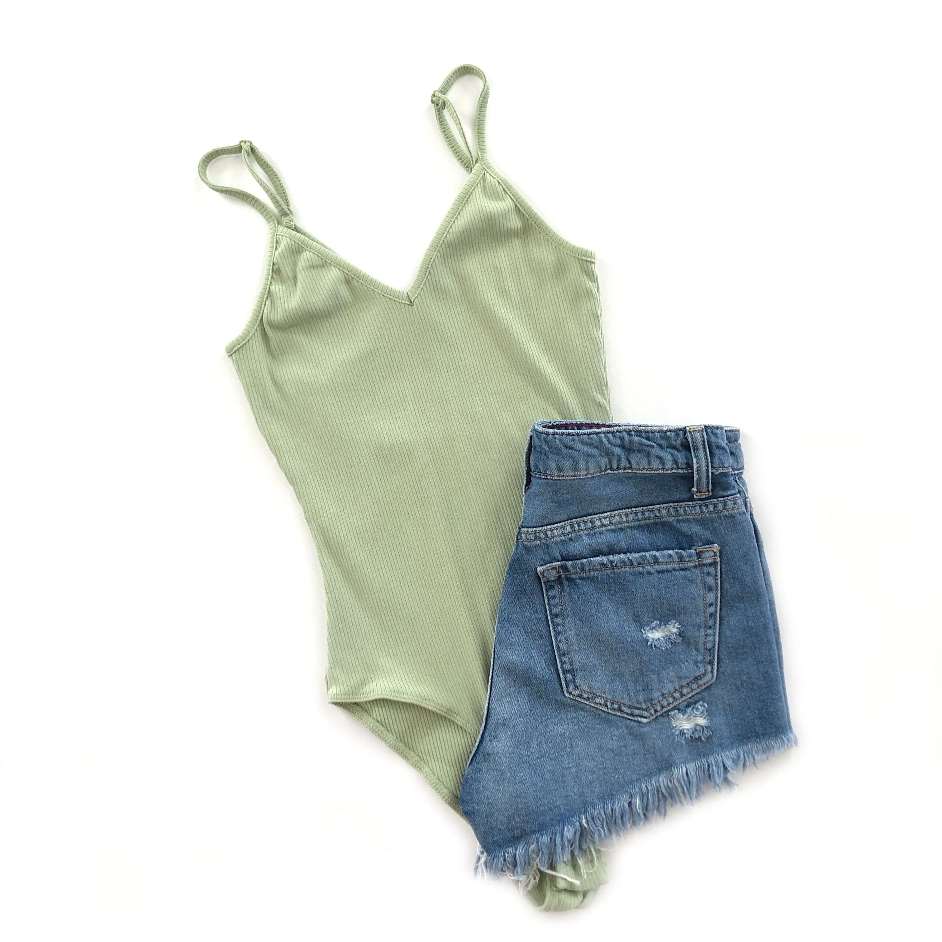 Ribbed Layering Tank Bodysuit