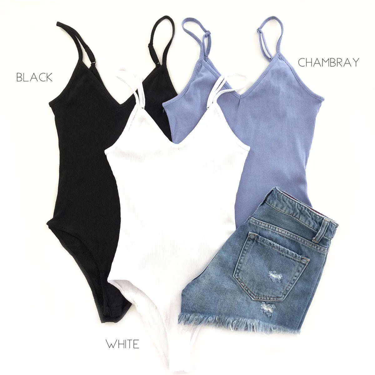 Ribbed Layering Tank Bodysuit