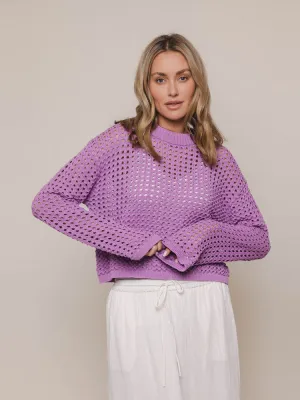 Rino & Pelle Bailey Perforated Cropped Jumper Dahlia