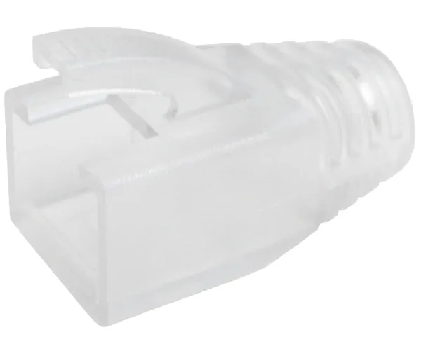 RJ45 Slip-On Boot, CAT5E/6/7, Type Oversize, Clear, 7.0mm OD, 1pc