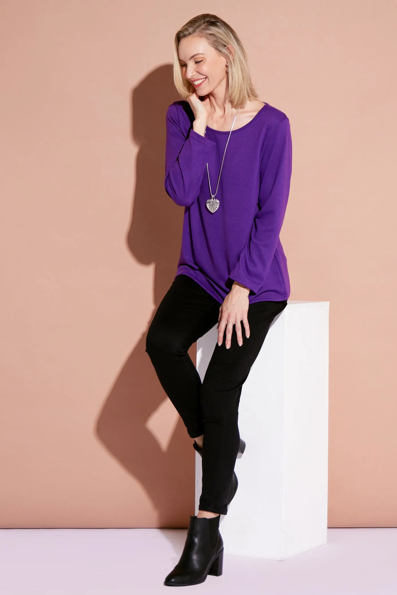 Rory Knit Top - Purple