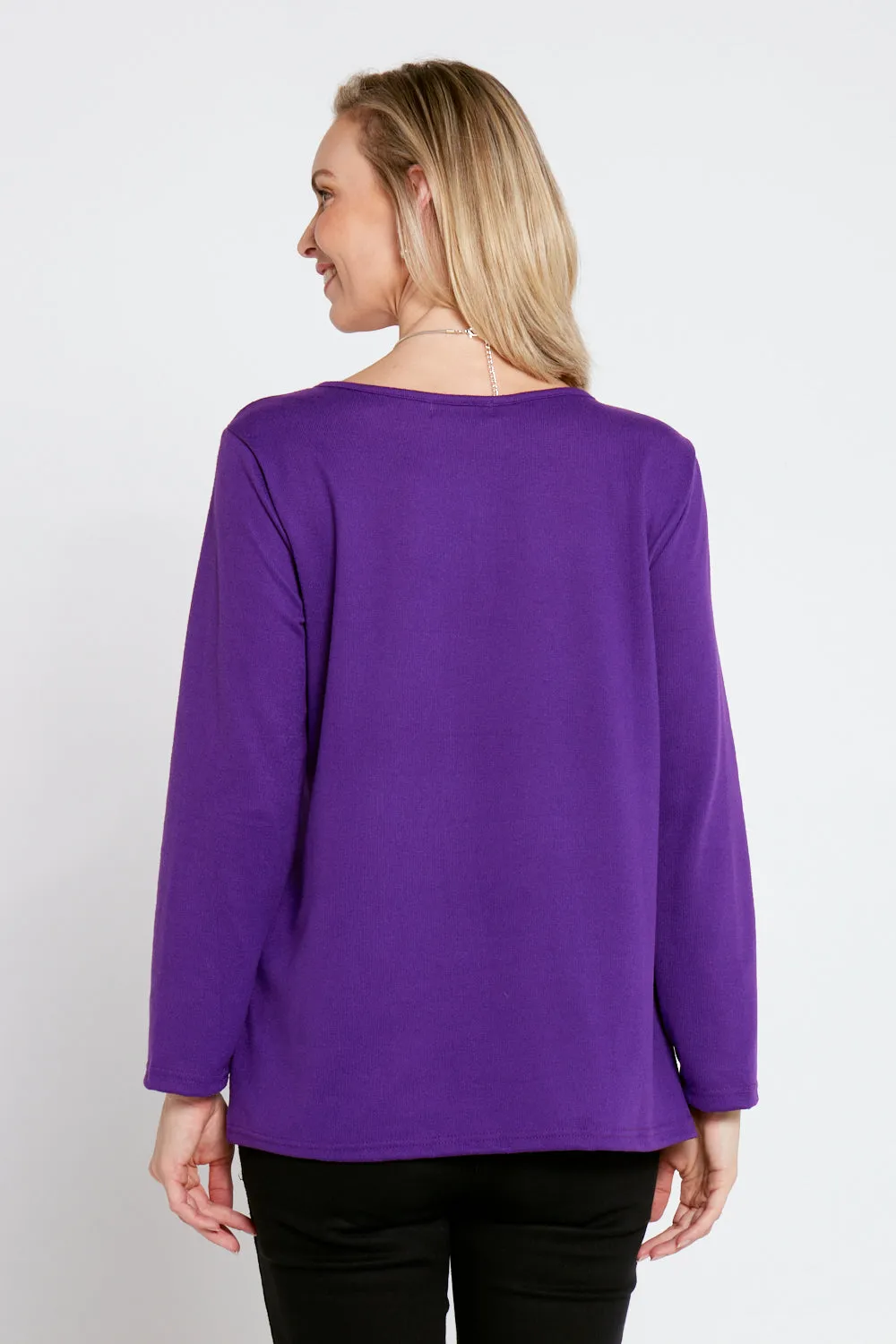Rory Knit Top - Purple