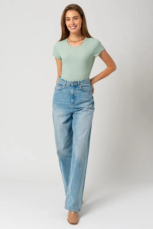 Round Neck Short Sleeve Bodysuit *Online Only*