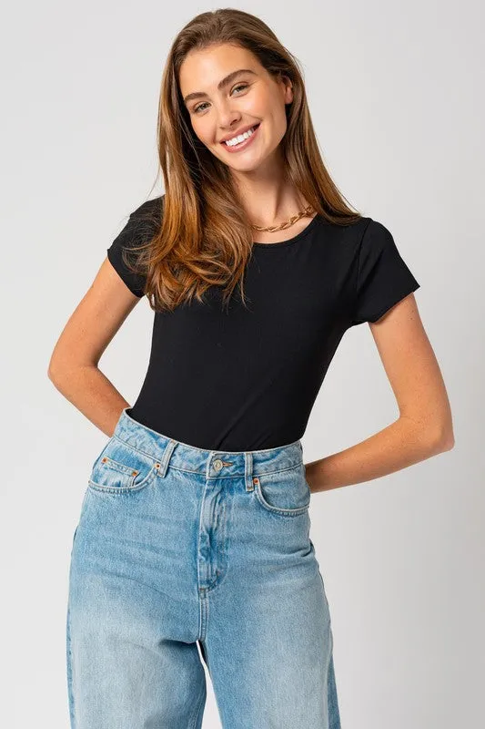 Round Neck Short Sleeve Bodysuit *Online Only*