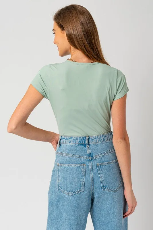 Round Neck Short Sleeve Bodysuit *Online Only*