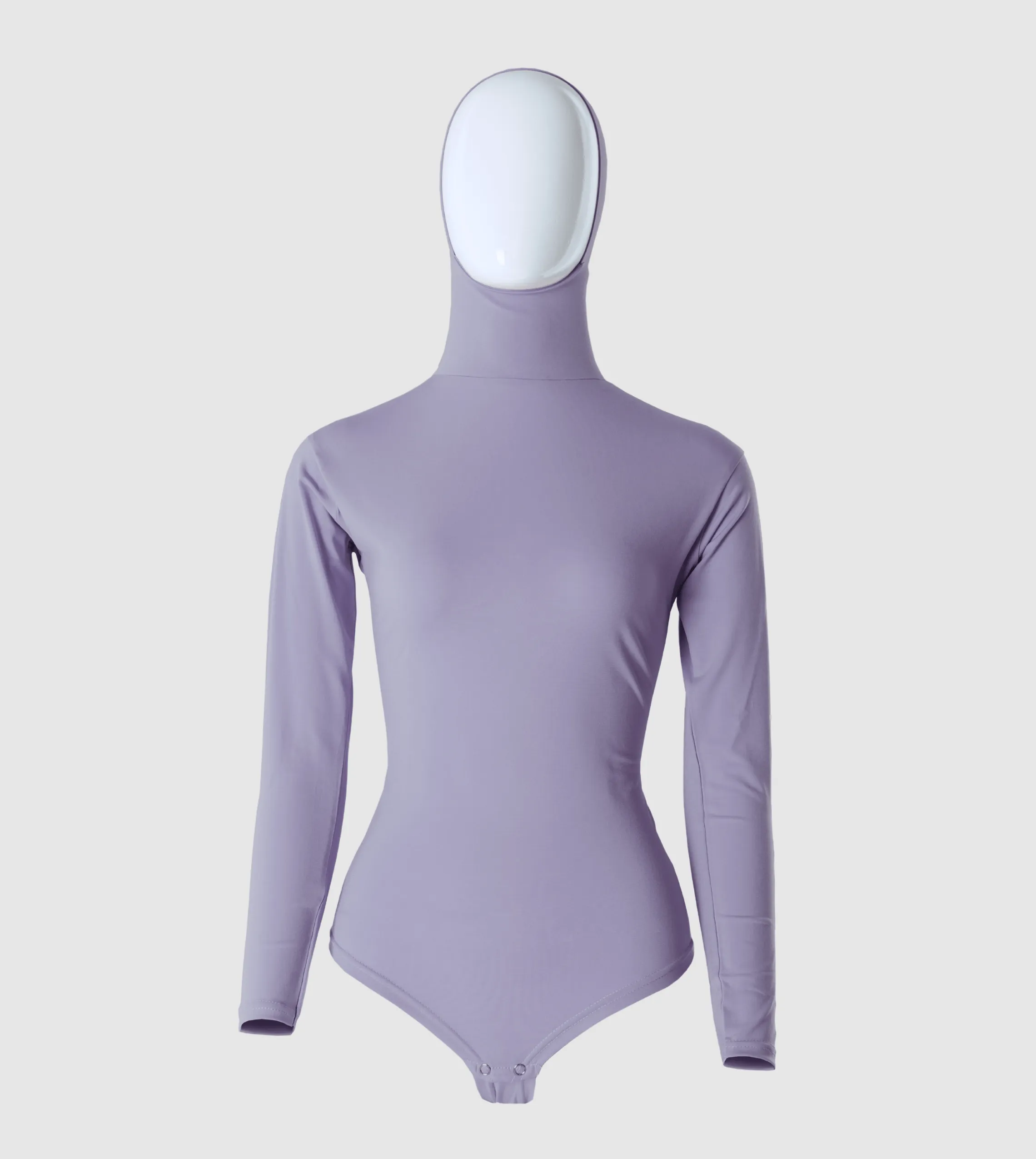 RUUQ Bodysuit Long Sleeve with Hijab Cap - Violet Mink