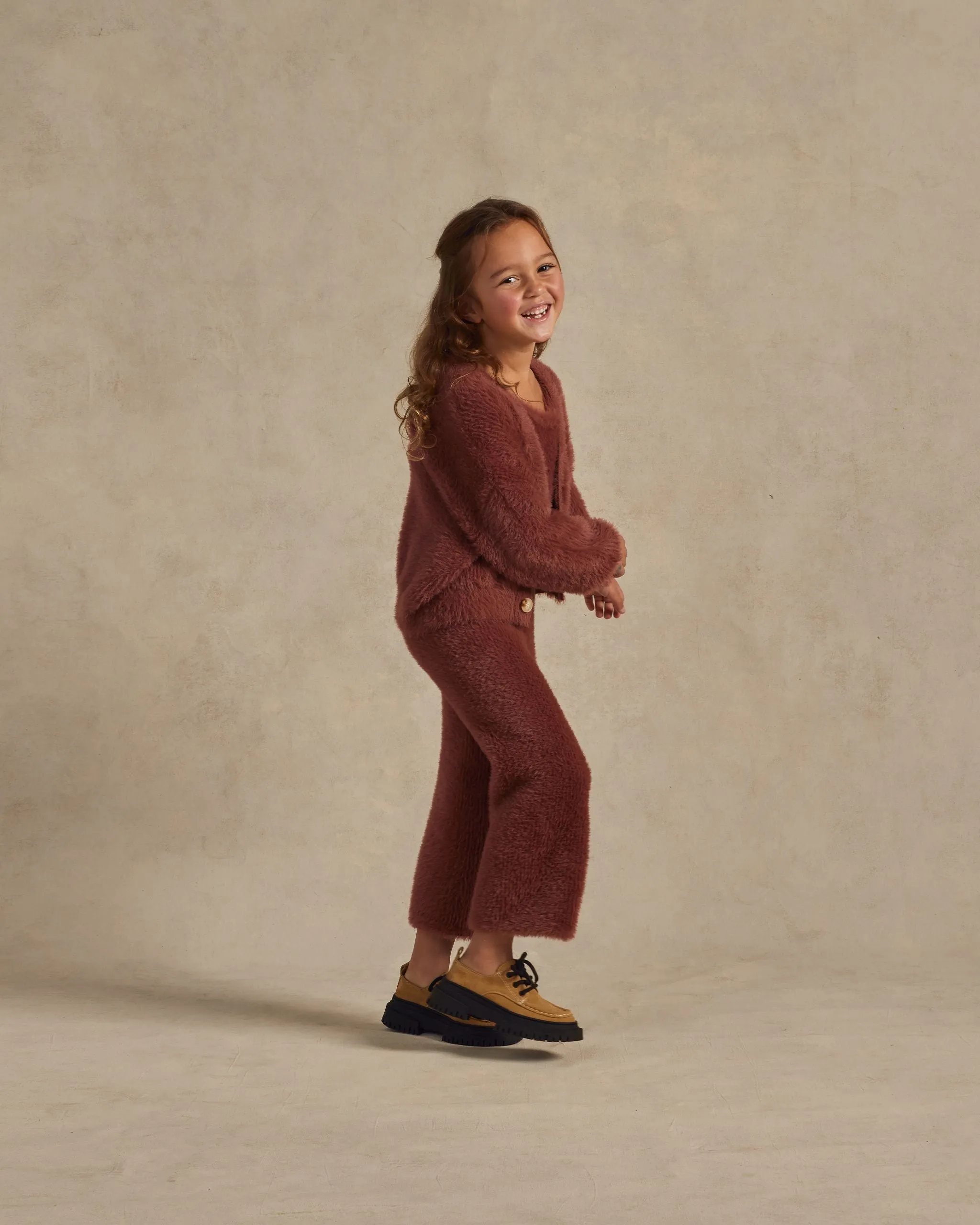 Rylee   Cru Boxy Crop Cardigan - Ruby