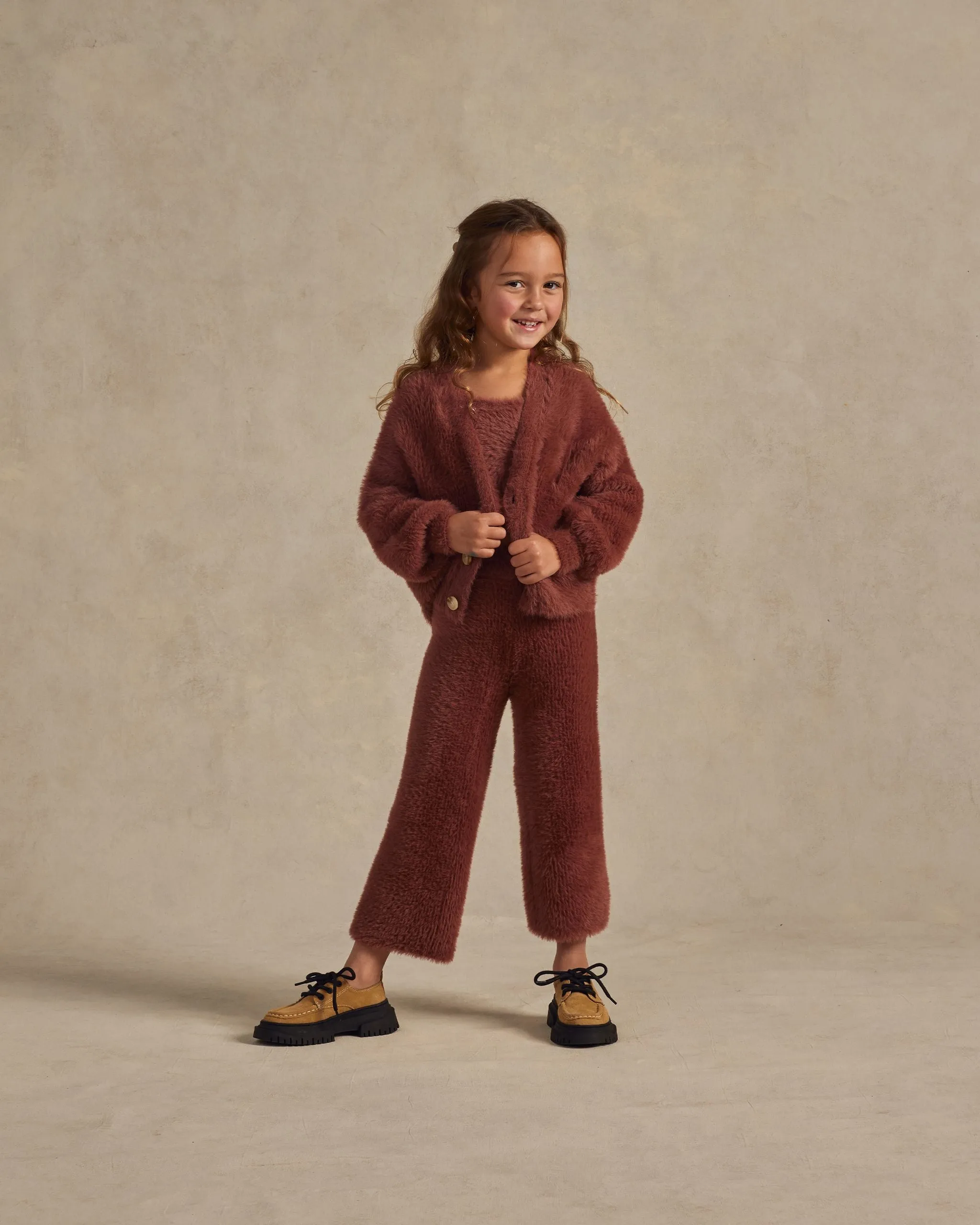 Rylee   Cru Boxy Crop Cardigan - Ruby