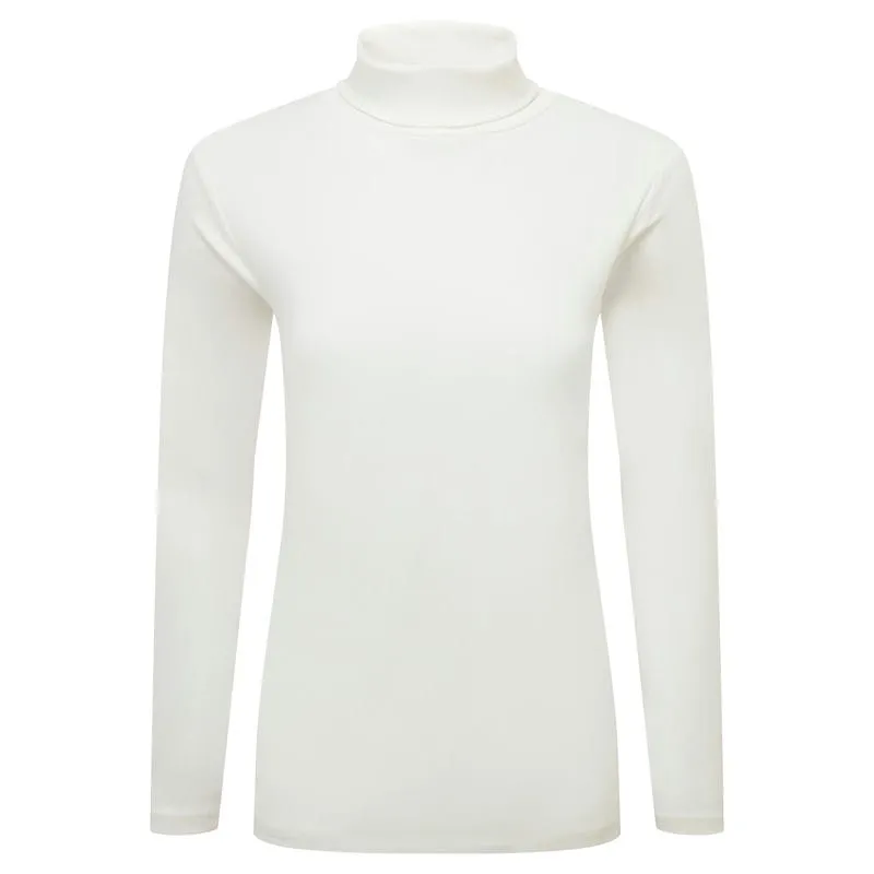 Schoffel Rosedale Ladies Cotton Roll Neck - Soft White