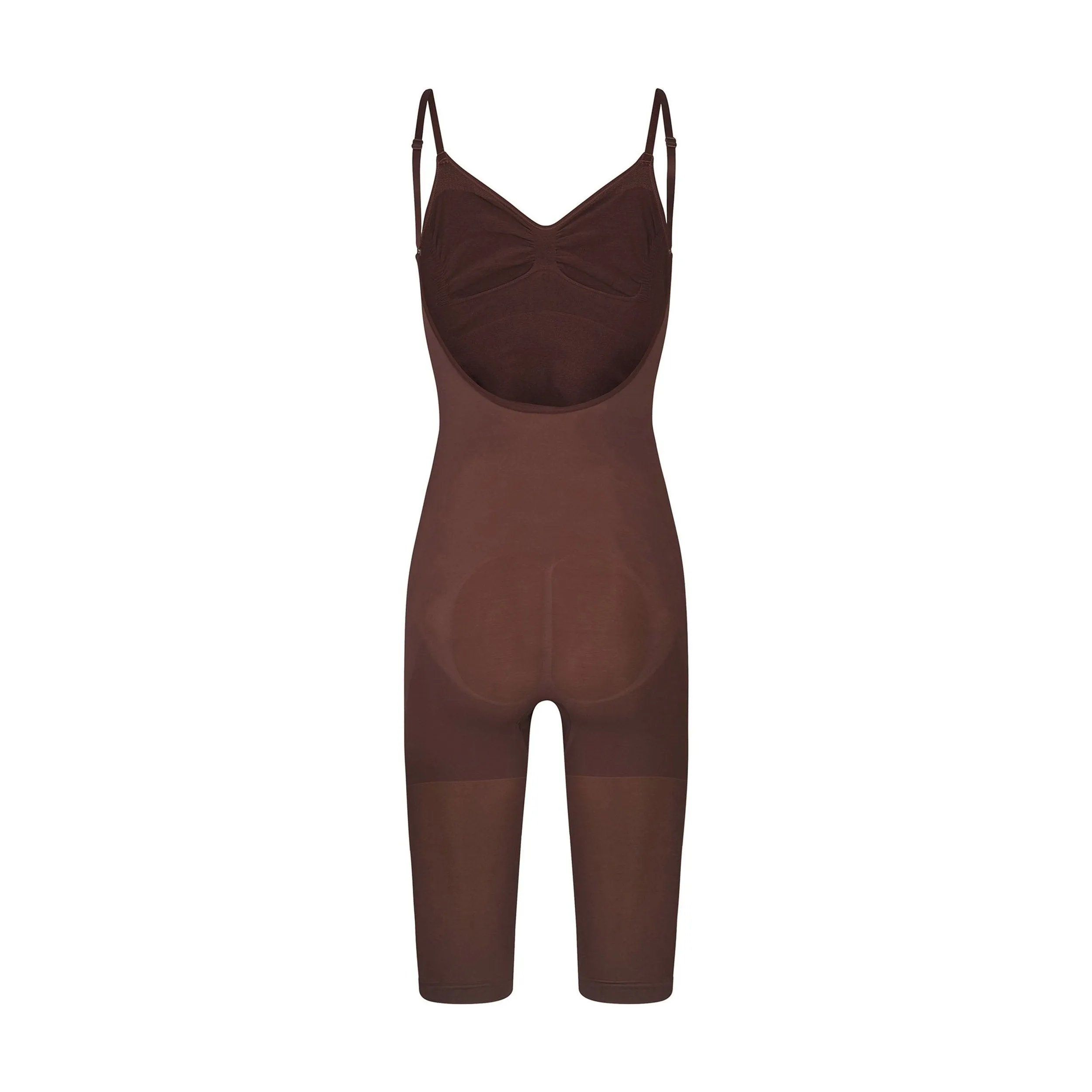 SEAMLESS SCULPT LOW BACK BODYSUIT WITH HOSIERY LEG | COCOA