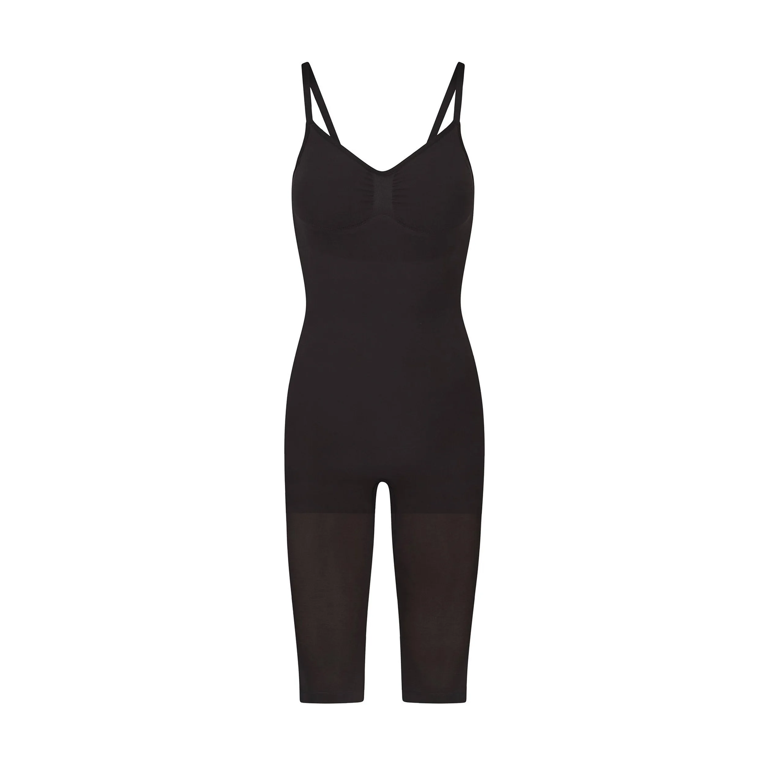 SEAMLESS SCULPT LOW BACK BODYSUIT WITH HOSIERY LEG | ONYX