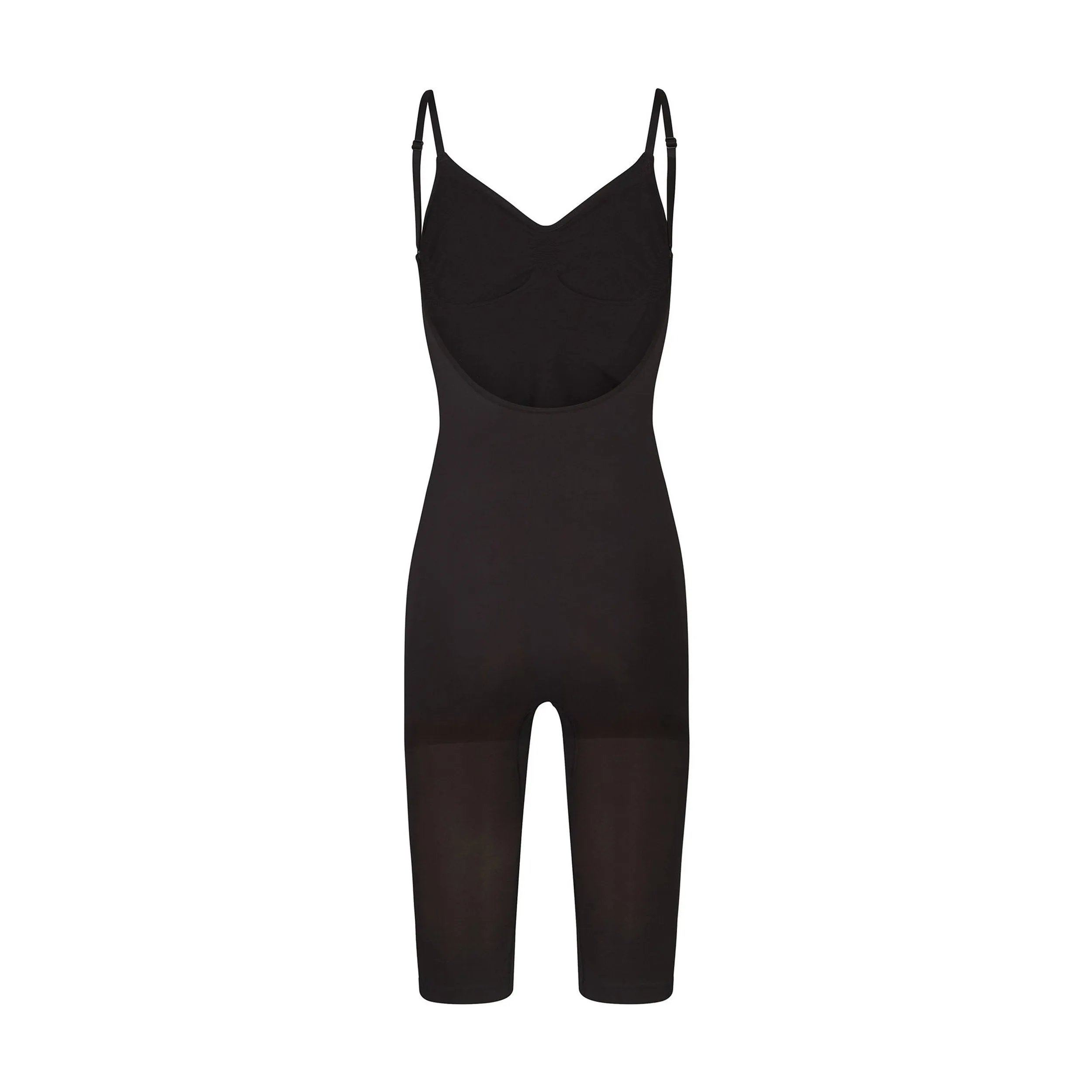 SEAMLESS SCULPT LOW BACK BODYSUIT WITH HOSIERY LEG | ONYX