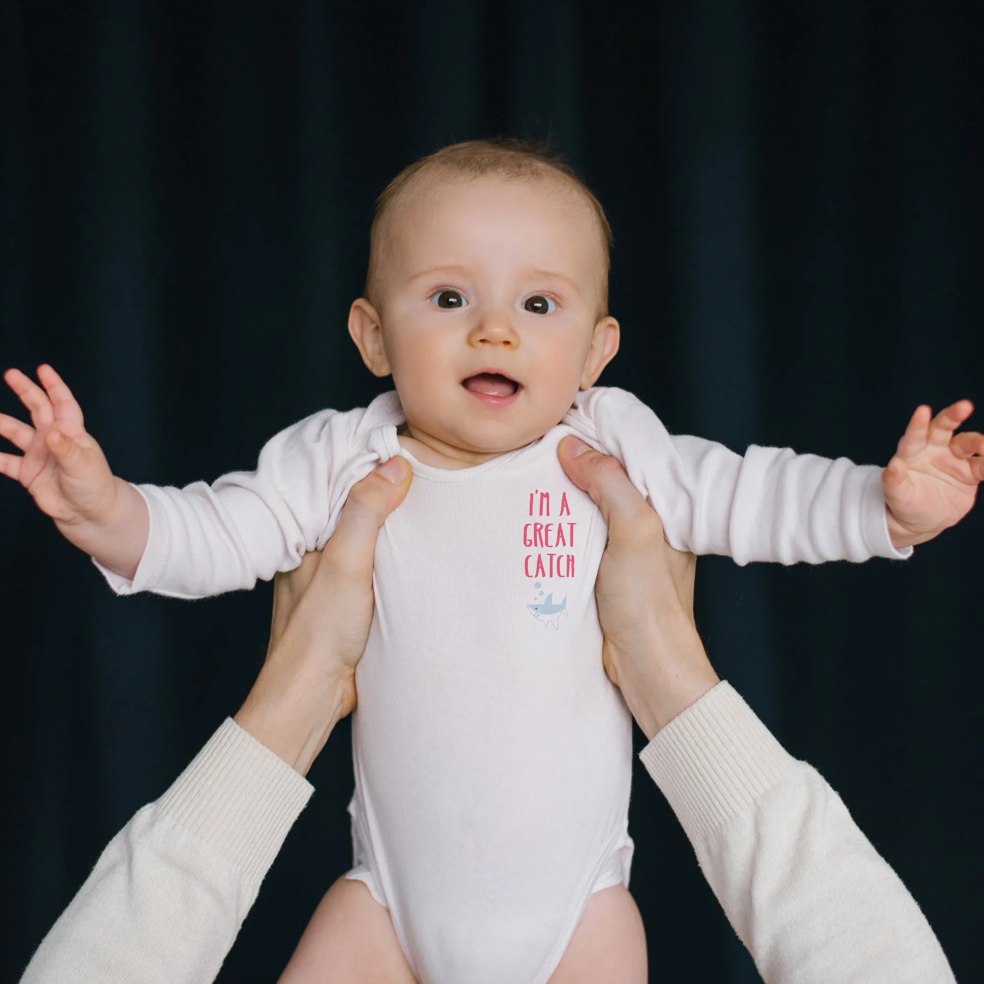 Shark 3/4 Length Sleeve Onesie