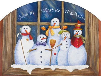 Sheltering Snowman Plaque