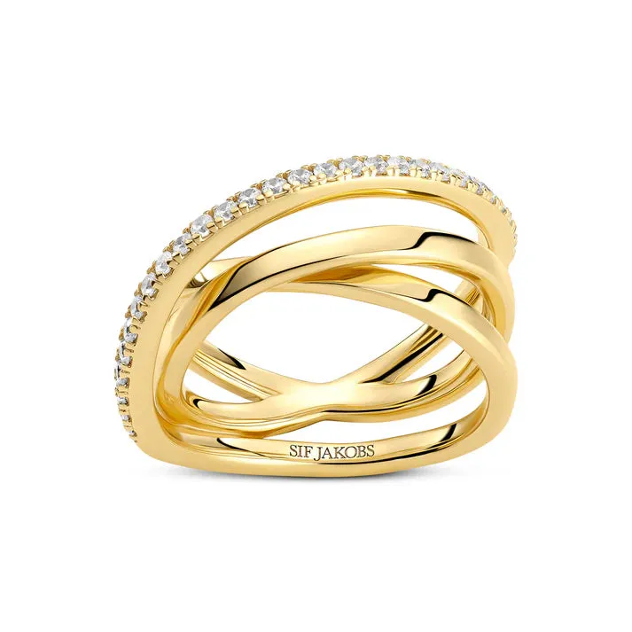 Silver or Yellow Gold Spirale Ring