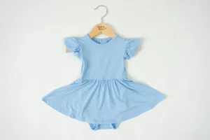 Sky | Flutter Bodysuit Dress