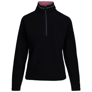 Skylar Womens 1/2 Zip Fleece Top in Black Light Mulberry