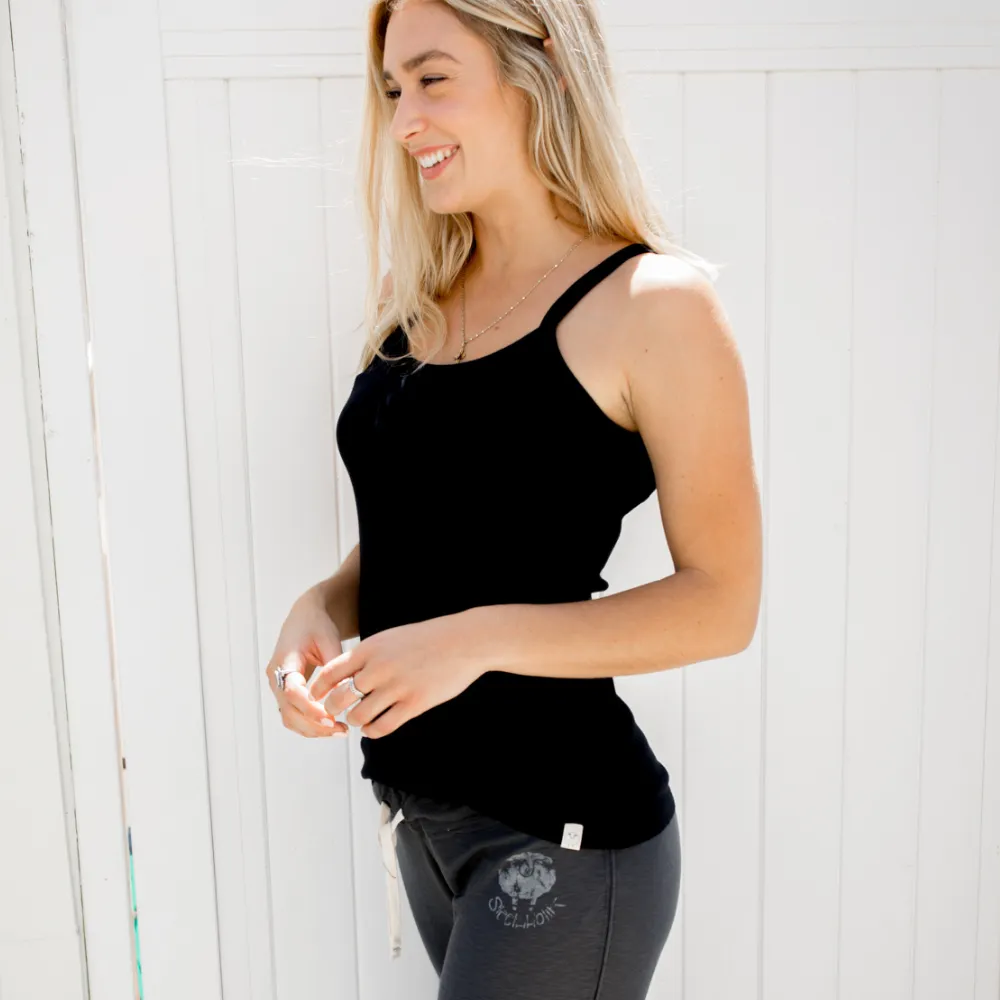 Sleepaholik Any Time & All the Time Cotton Tank Top Made in USA