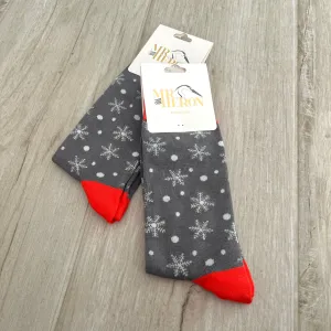 Snowflake Bamboo Socks Mens