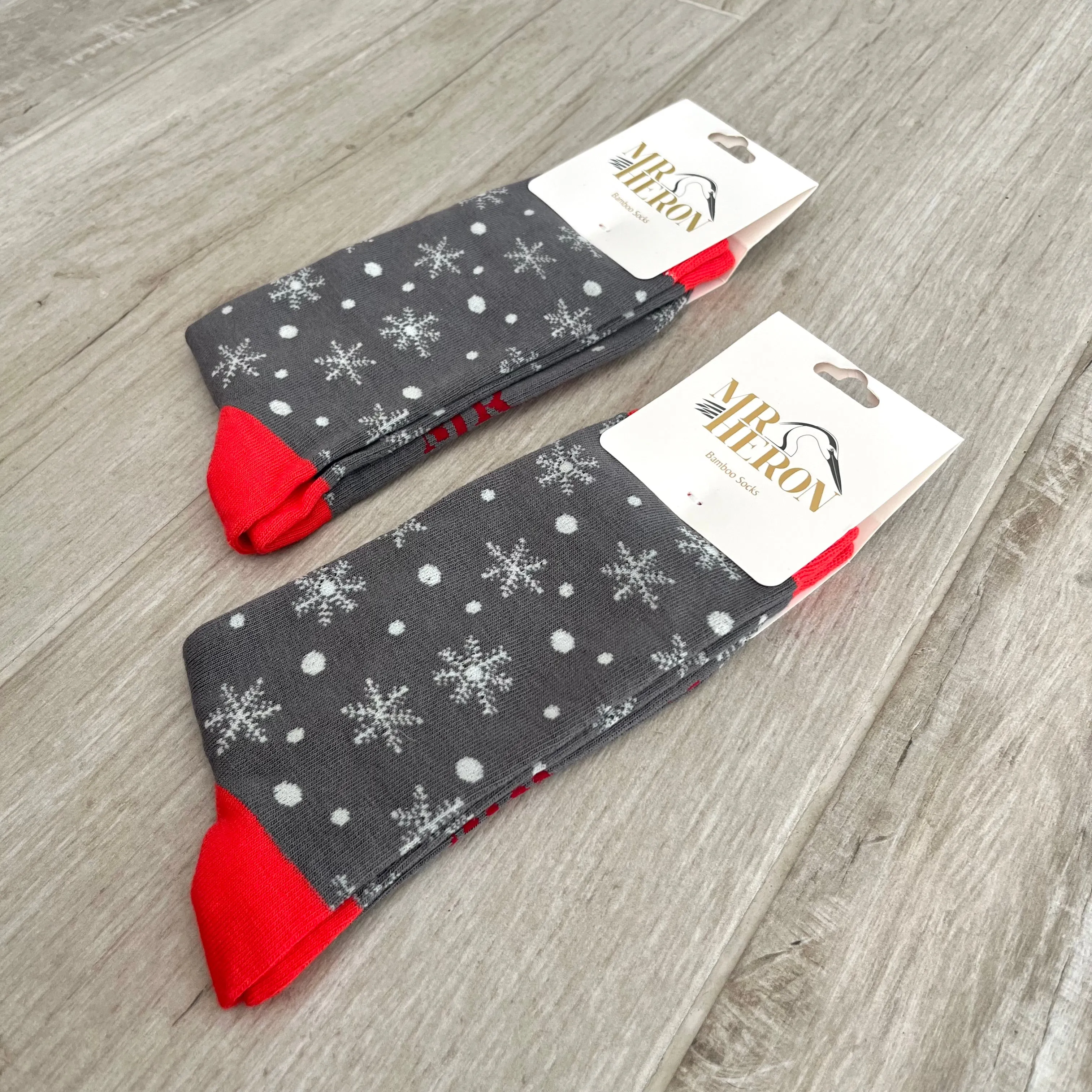 Snowflake Bamboo Socks Mens