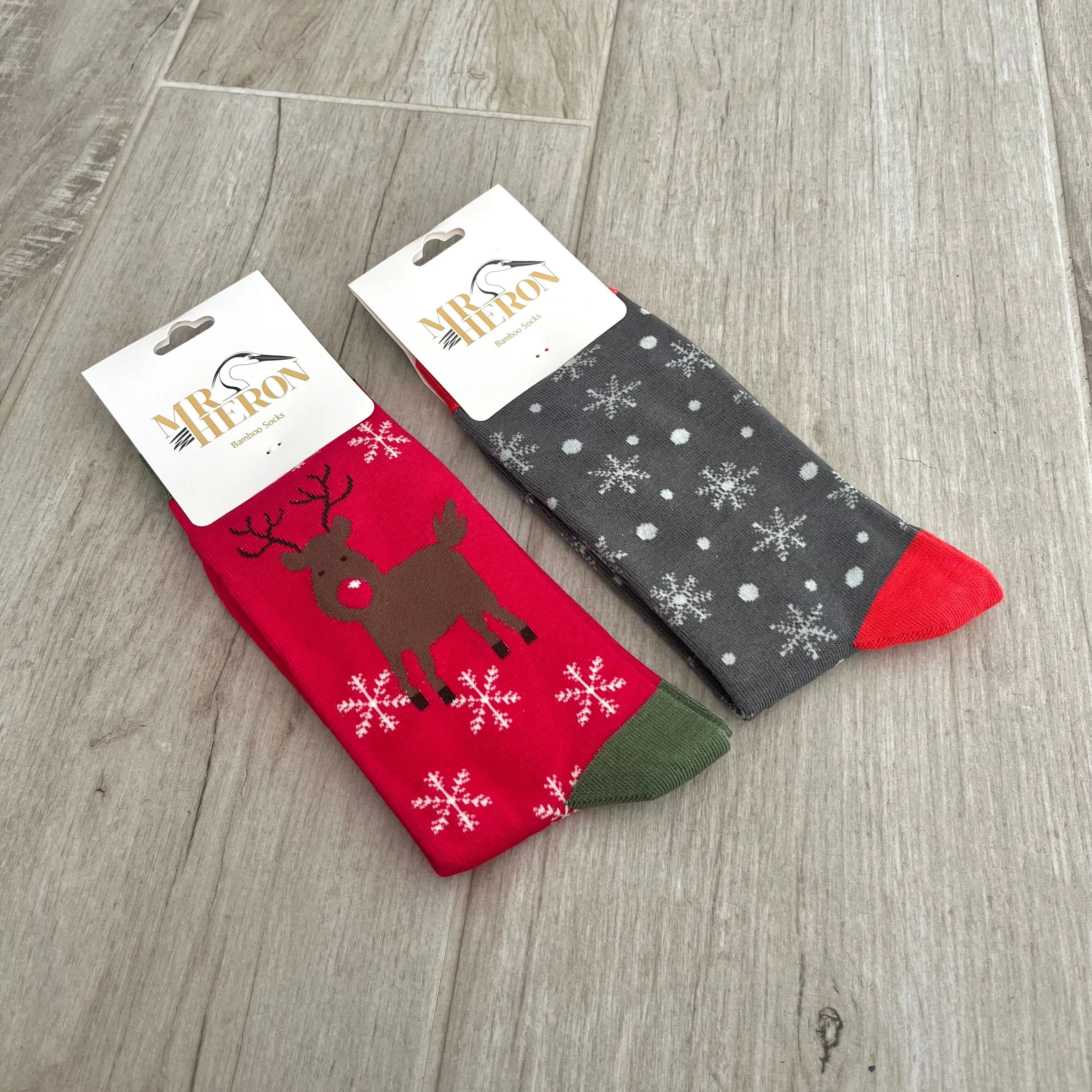 Snowflake Bamboo Socks Mens