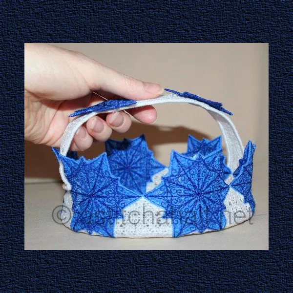 Snowflake Freestanding Lace Baskets