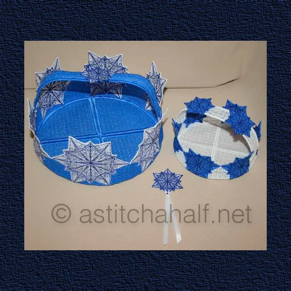 Snowflake Freestanding Lace Baskets