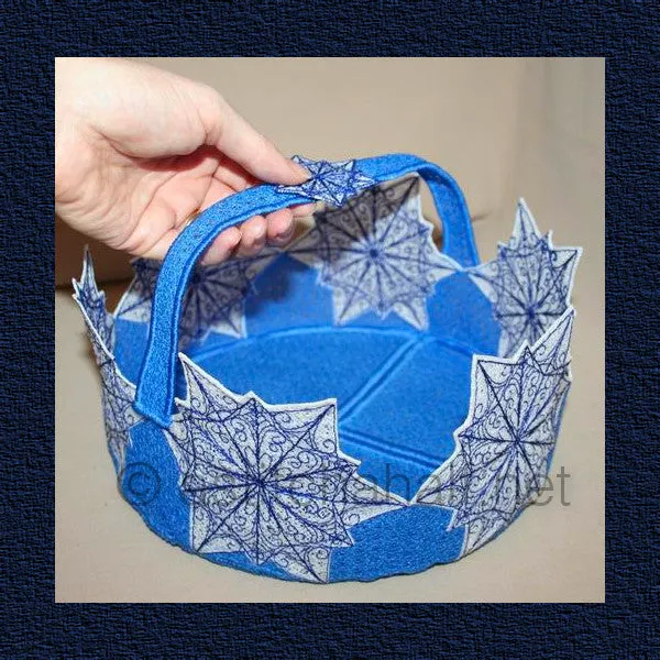 Snowflake Freestanding Lace Baskets