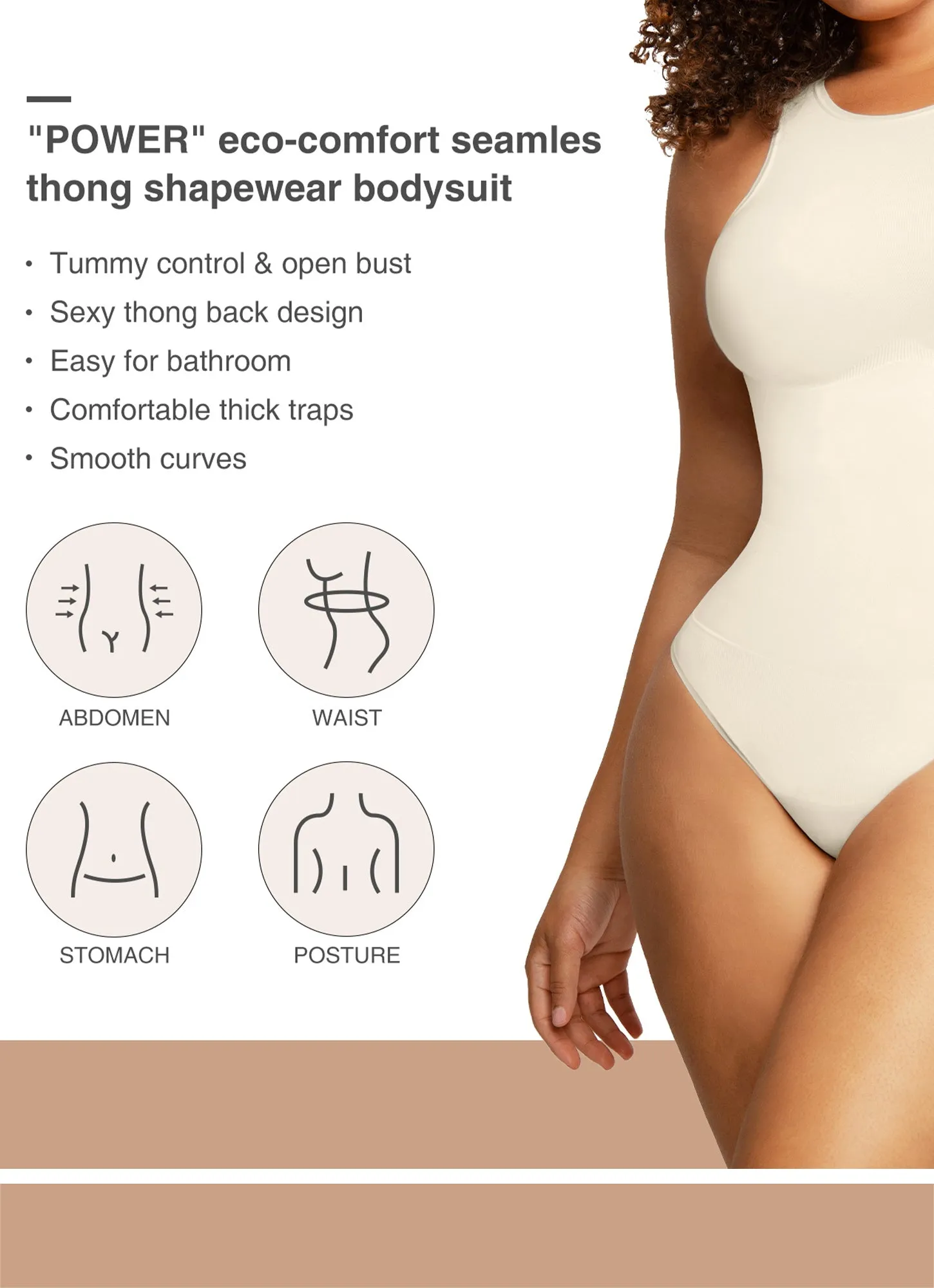 SOOSLICK ™️Bodysuit for Women Tummy Control | Body Sculpting High Neck Top Thong Shapewear