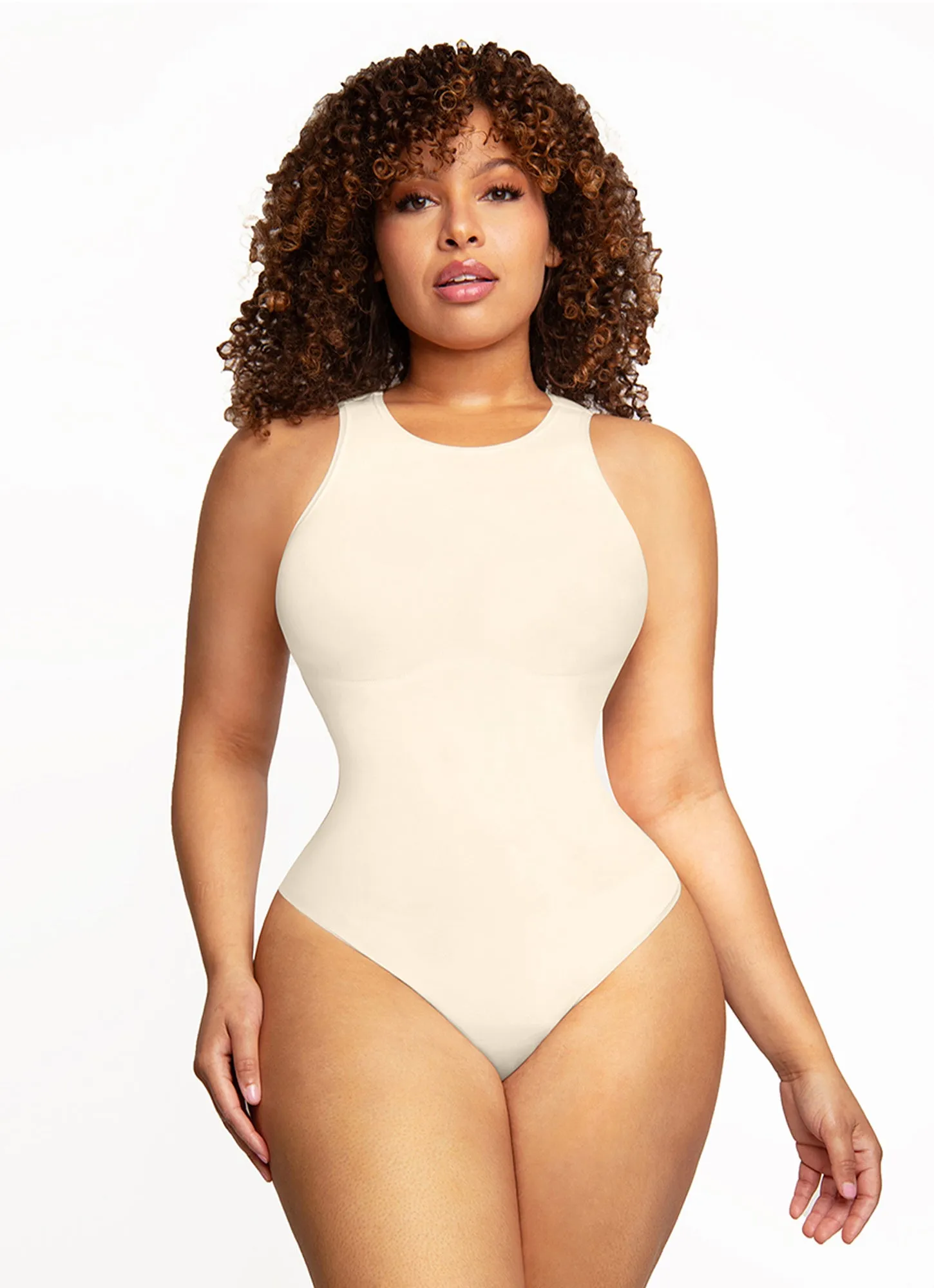 SOOSLICK ™️Bodysuit for Women Tummy Control | Body Sculpting High Neck Top Thong Shapewear