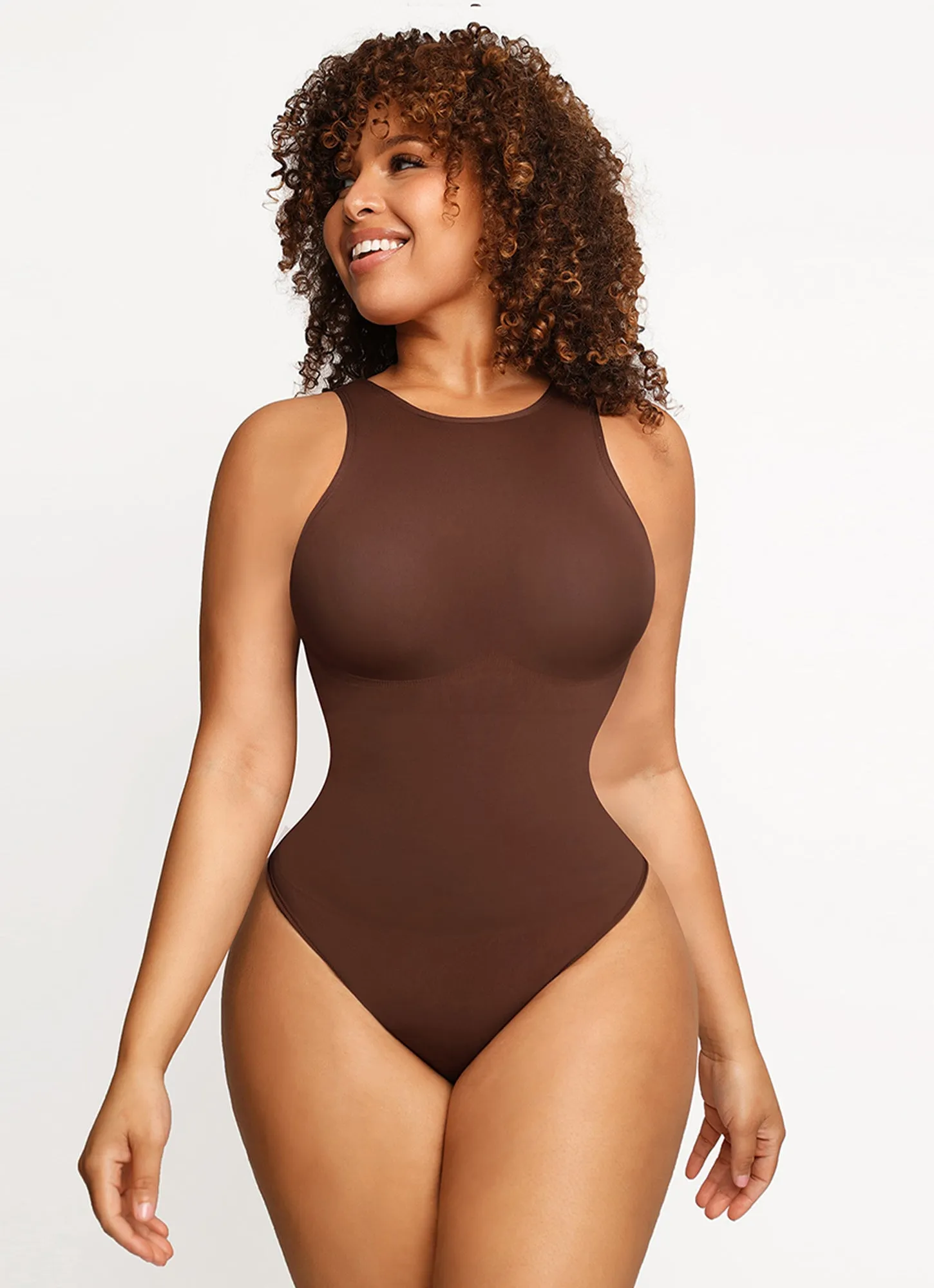 SOOSLICK ™️Bodysuit for Women Tummy Control | Body Sculpting High Neck Top Thong Shapewear