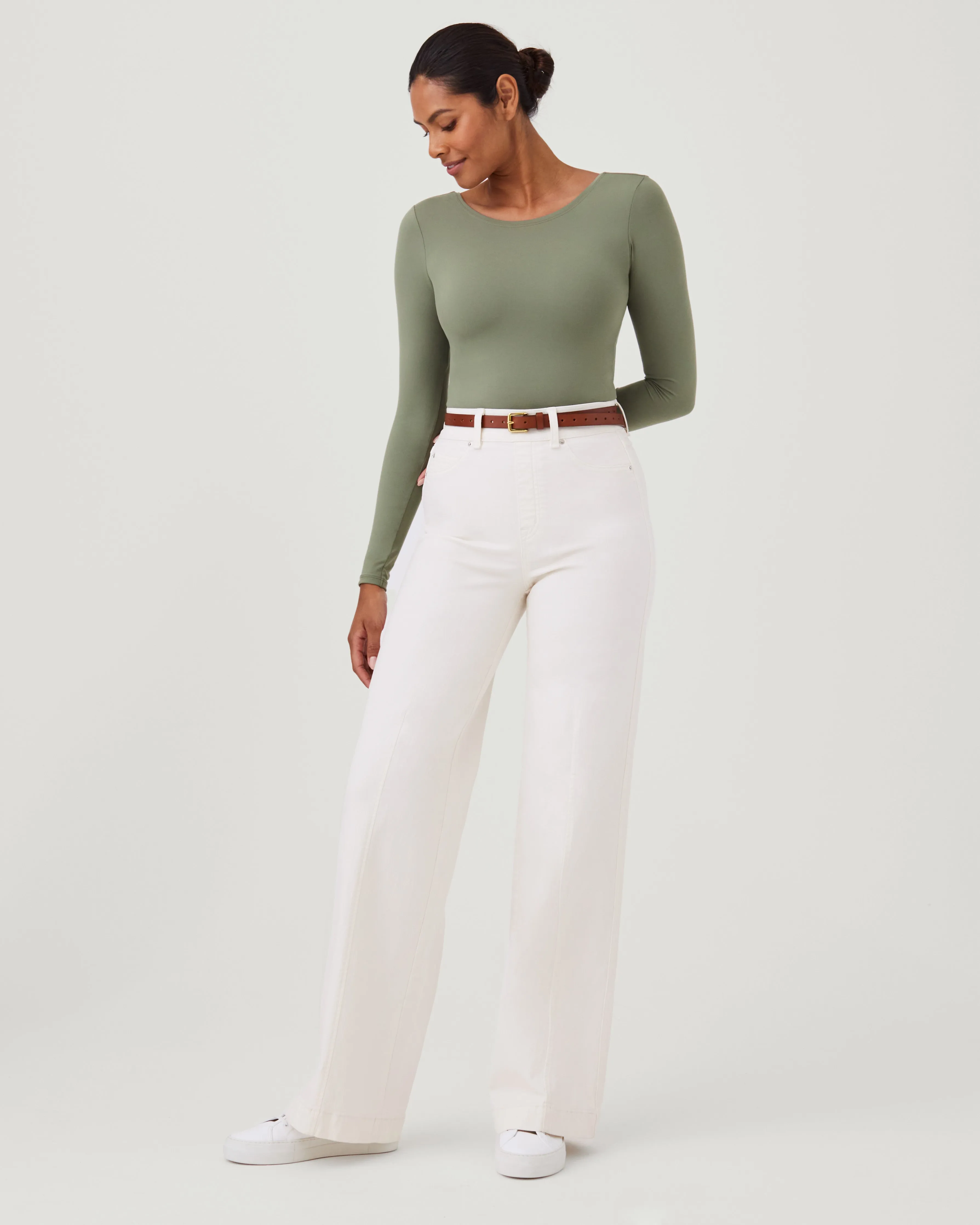 SPANX® Suit Yourself Long Sleeve Scoop Neck Bodysuit