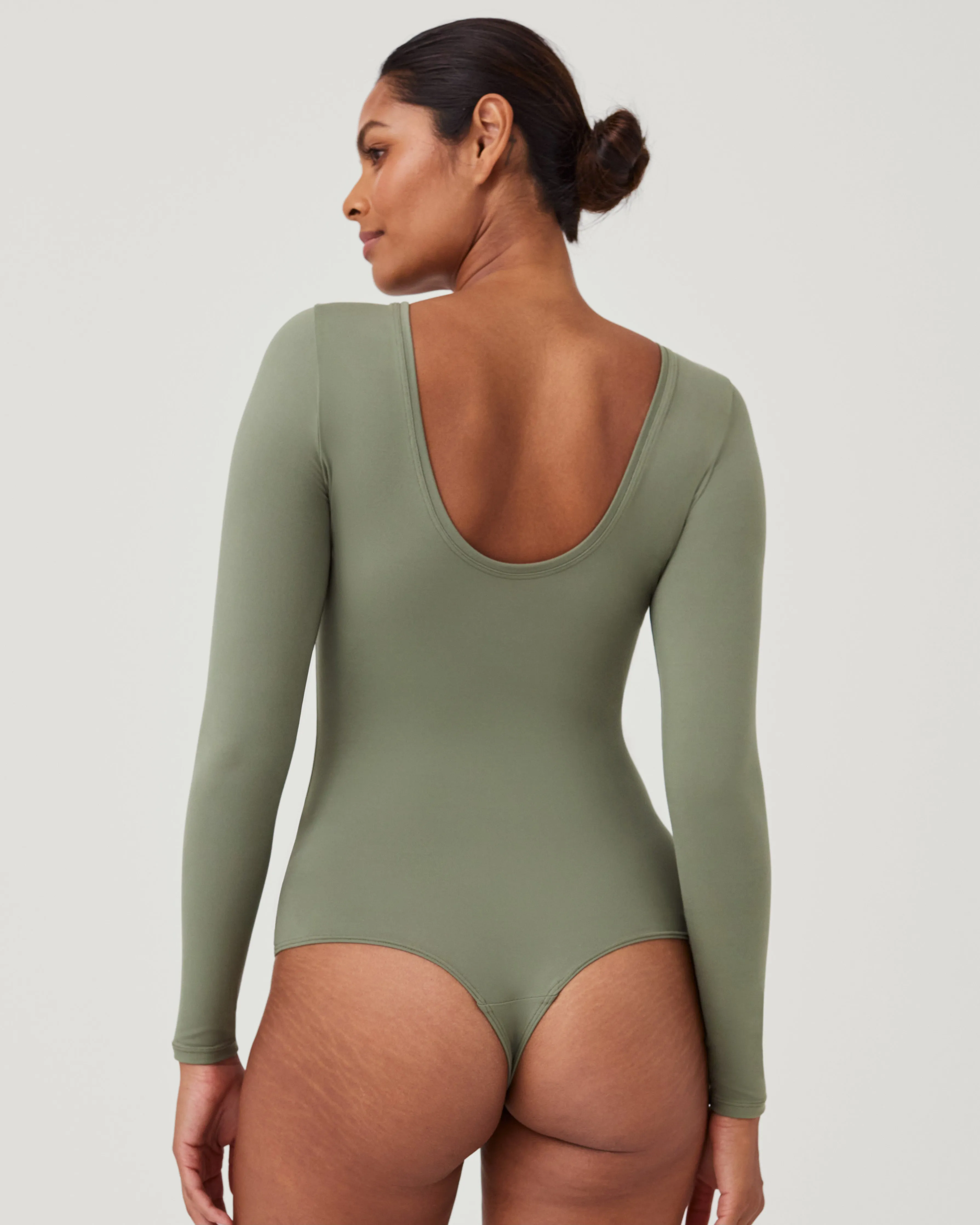 SPANX® Suit Yourself Long Sleeve Scoop Neck Bodysuit