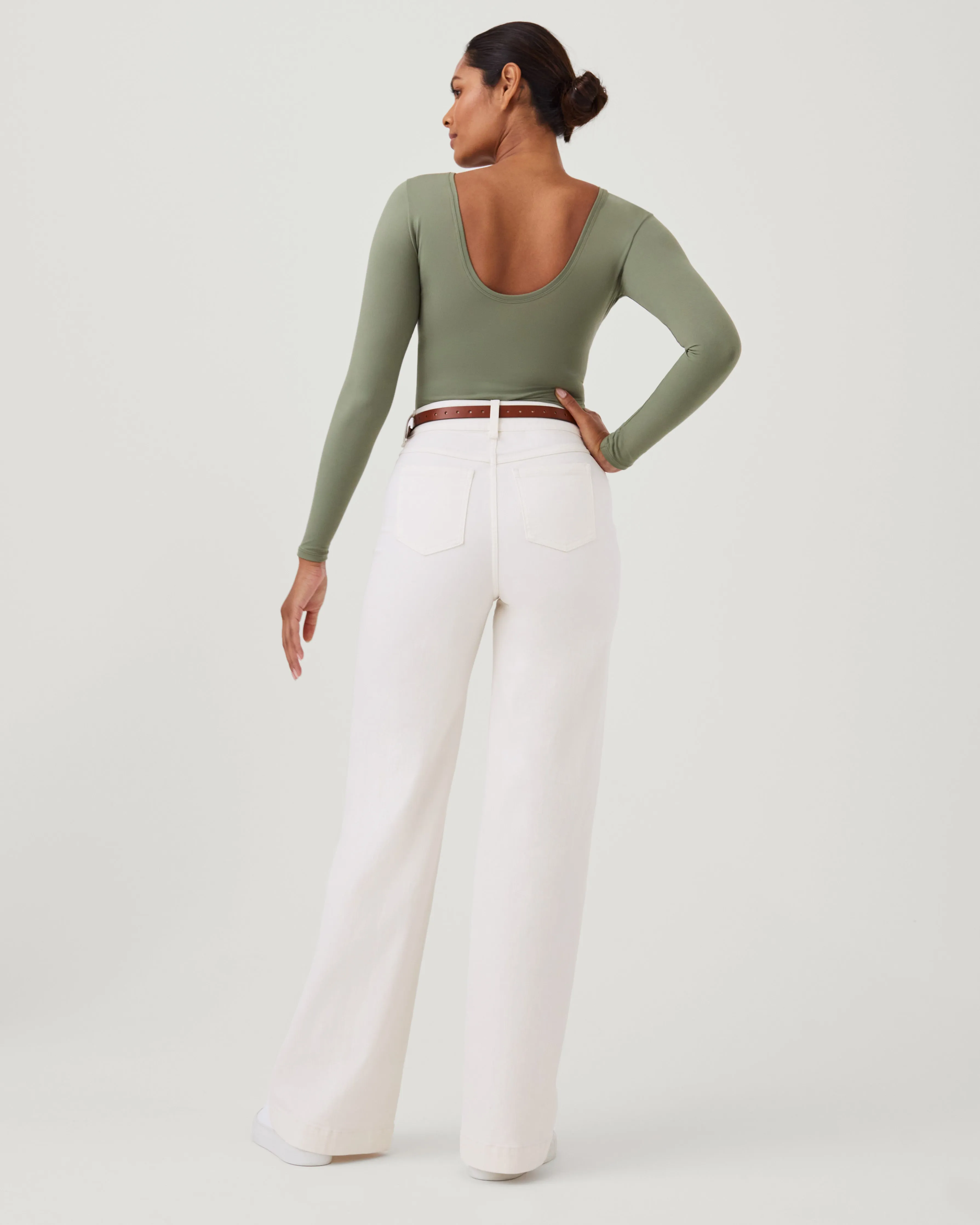 SPANX® Suit Yourself Long Sleeve Scoop Neck Bodysuit