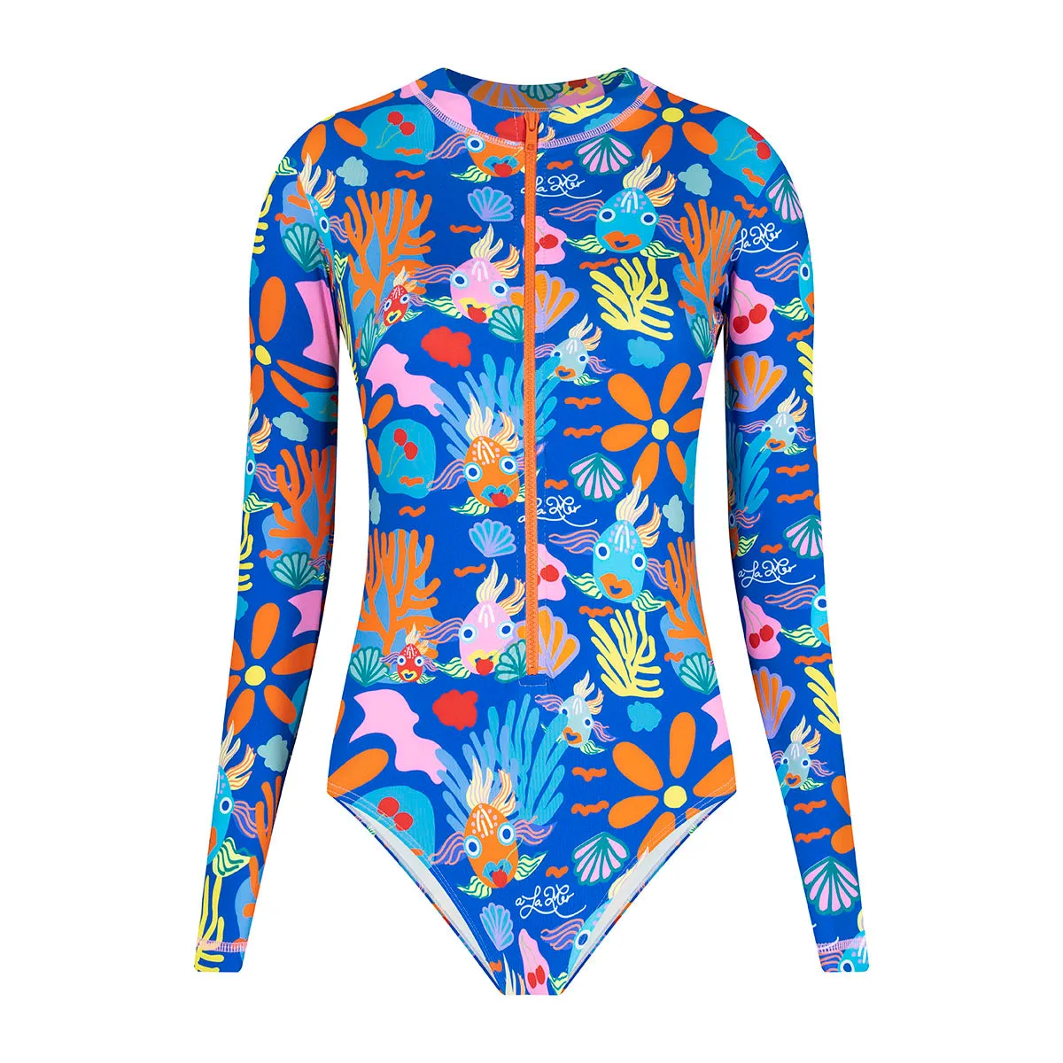 Sparkling Fish Women Long Sleeve Bodysuit Rash Guard