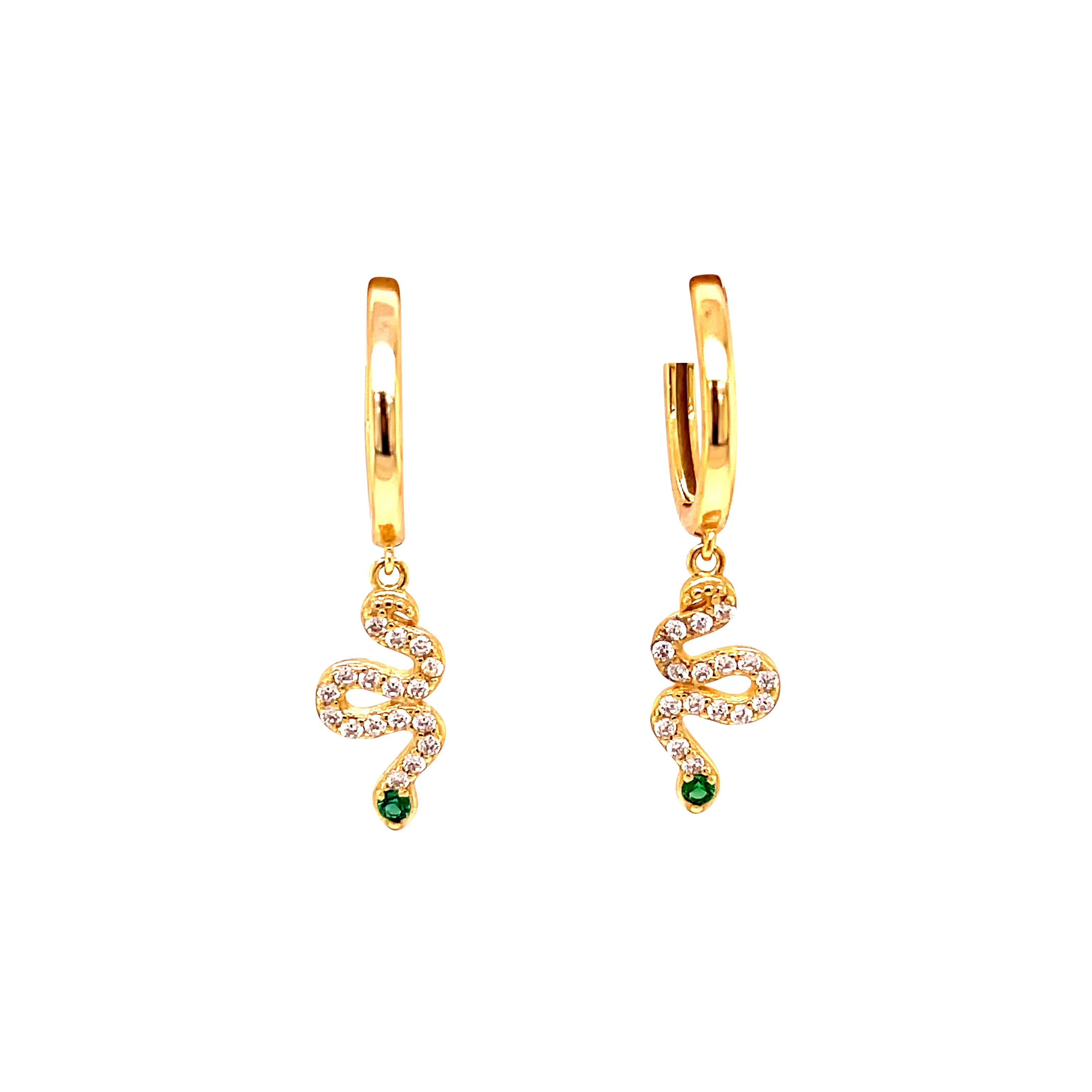 Sparkling Snake Drop Hoops