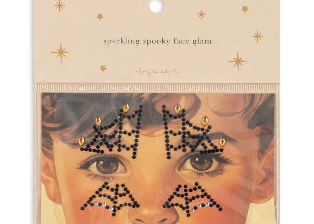 Sparkling spooky face glam