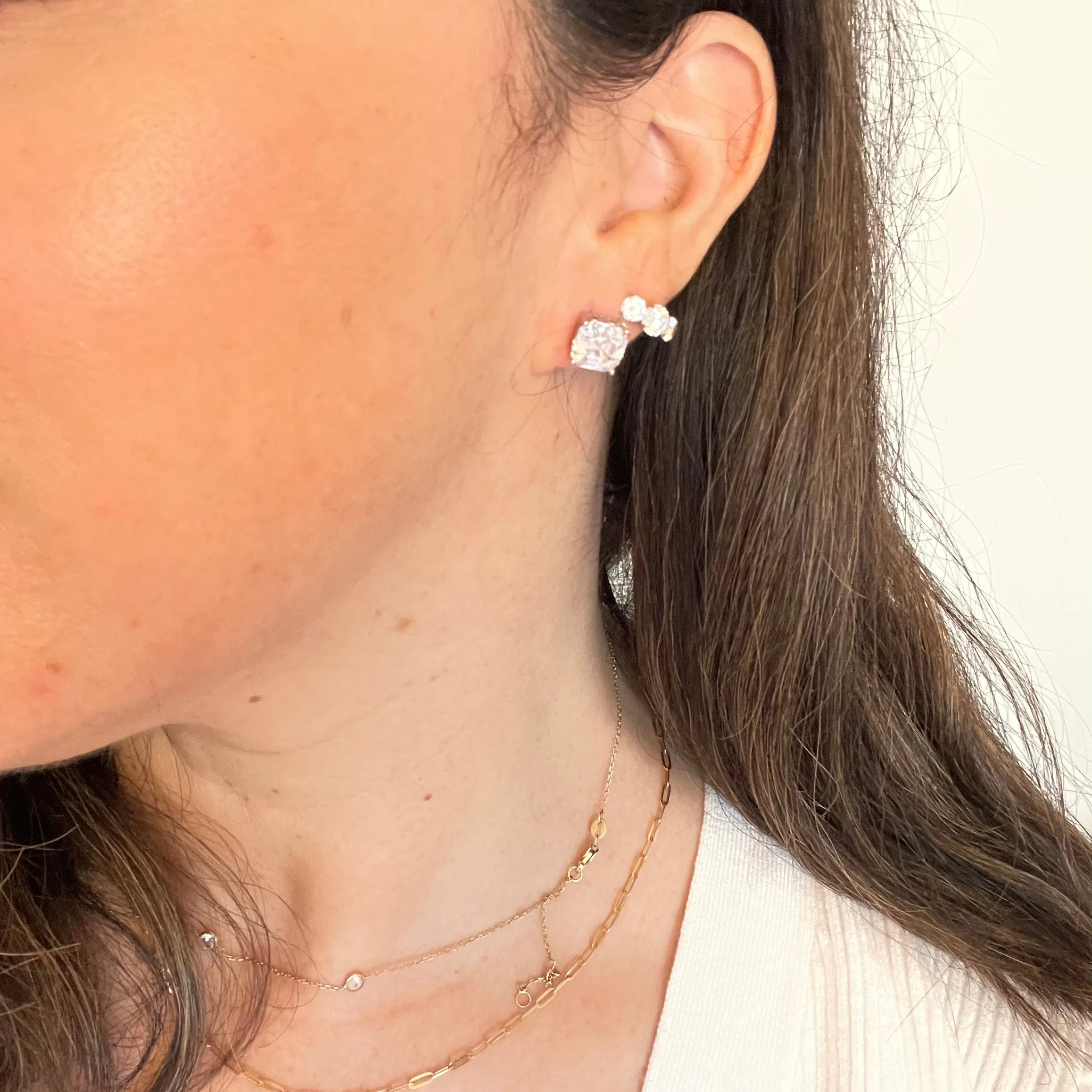 Sparkling Square Studs