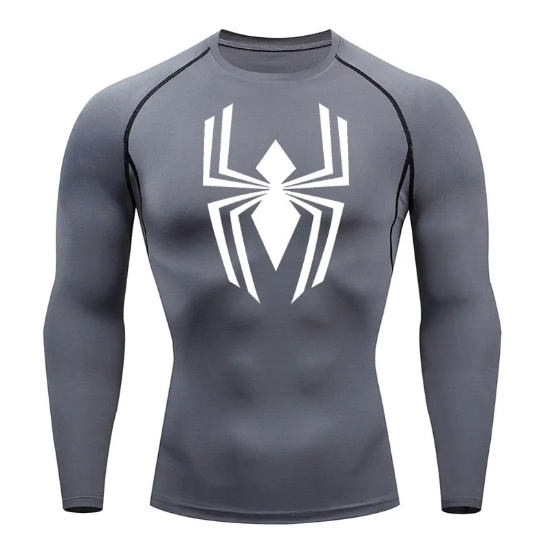 Spectacular Web-Slinging Long Sleeve Compression Shirt