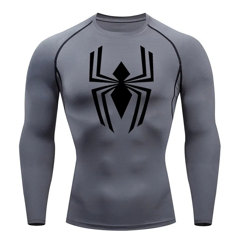 Spectacular Web-Slinging Long Sleeve Compression Shirt