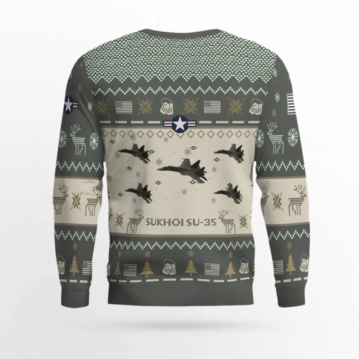 Sukhoi Su-35 SU35_Aircraft Ugly Sweater, Ugly Sweater Christmas Shirt for Men Dad Veteran
