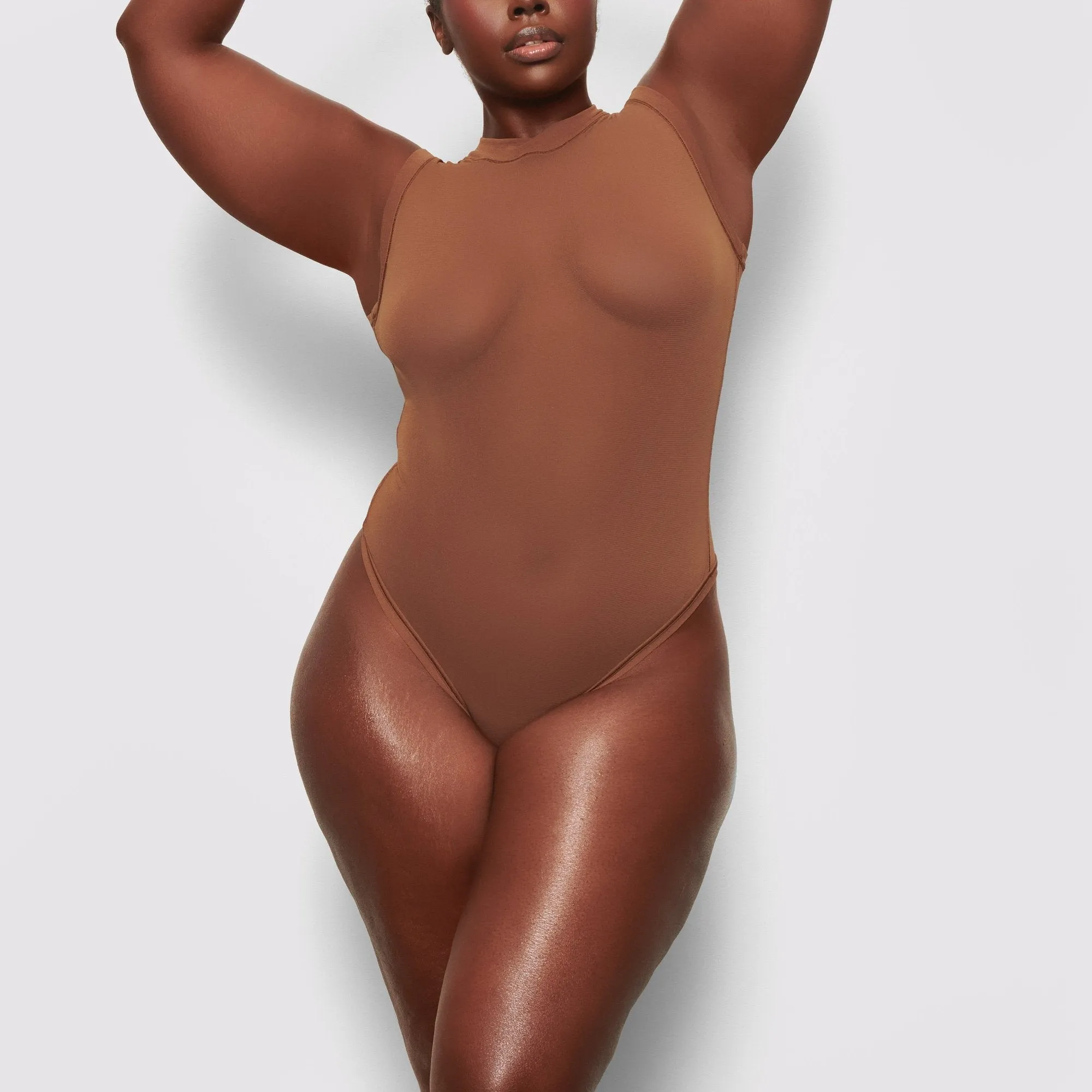 SUMMER MESH MOCK NECK BODYSUIT | JASPER