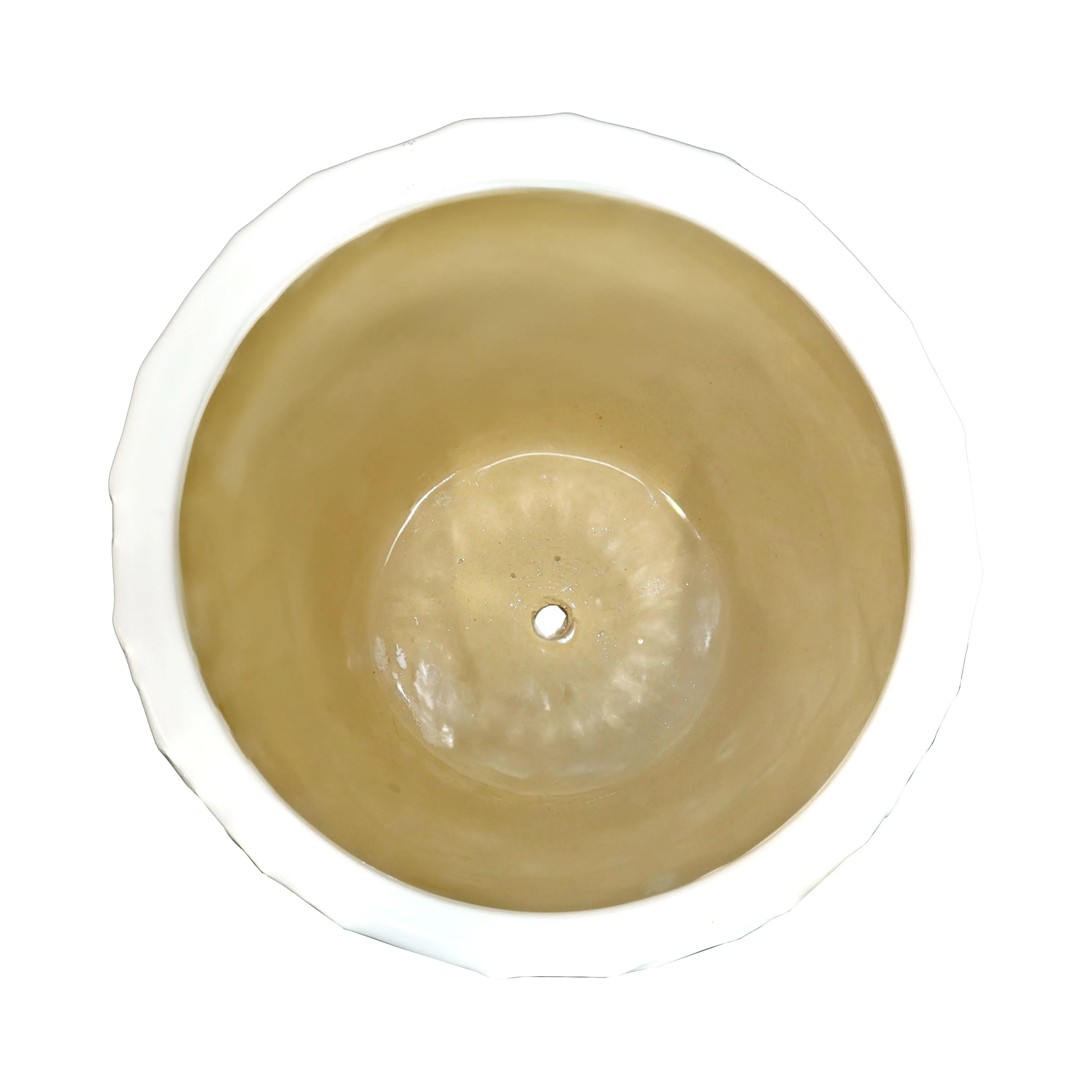 Sunnydaze 11.25" Ceramic Planter Set of 2 - White Honeycomb Pattern