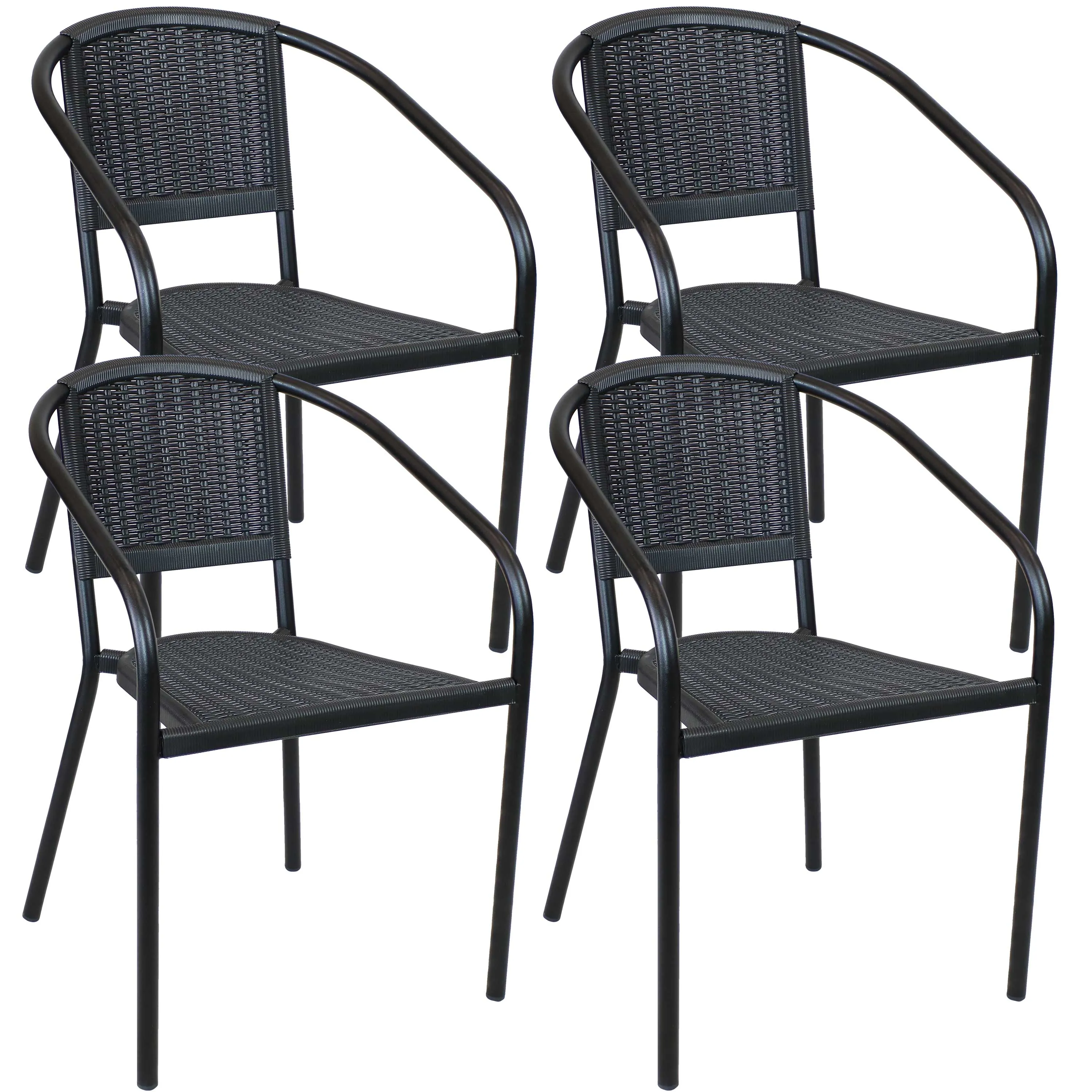 Sunnydaze Aderes Plastic Outdoor Arm Chair