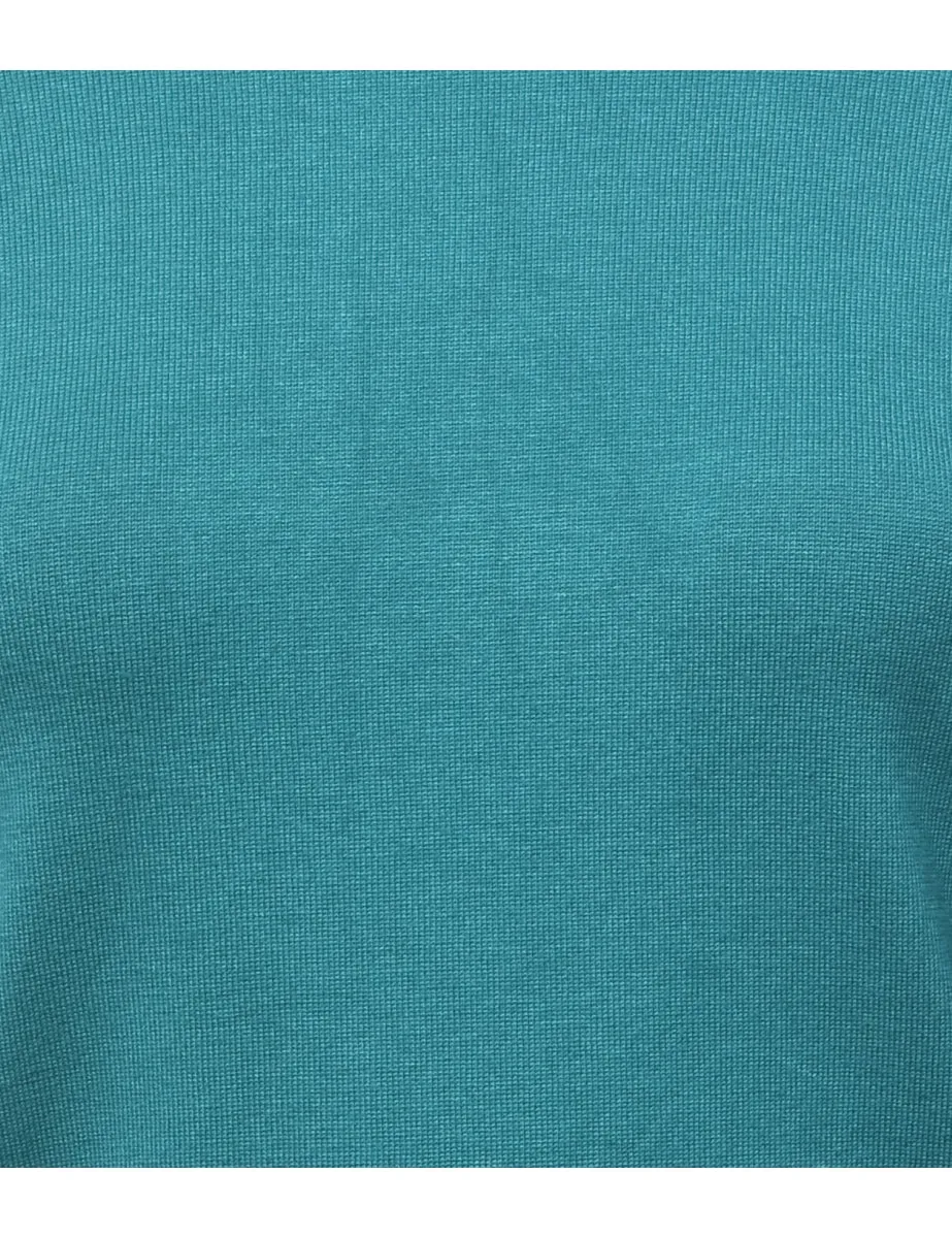 Teal Turtleneck Jumper - M