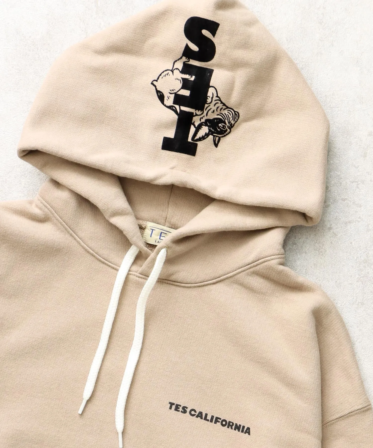 TES CAL FLOCK LOGO SWEAT PARKA / スウェットパーカー