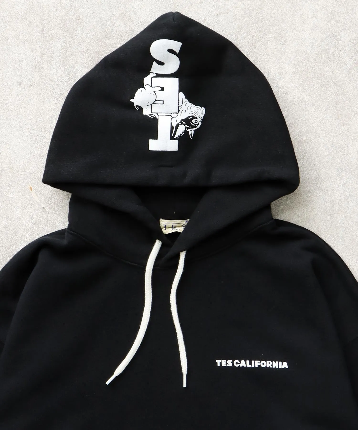 TES CAL FLOCK LOGO SWEAT PARKA / スウェットパーカー